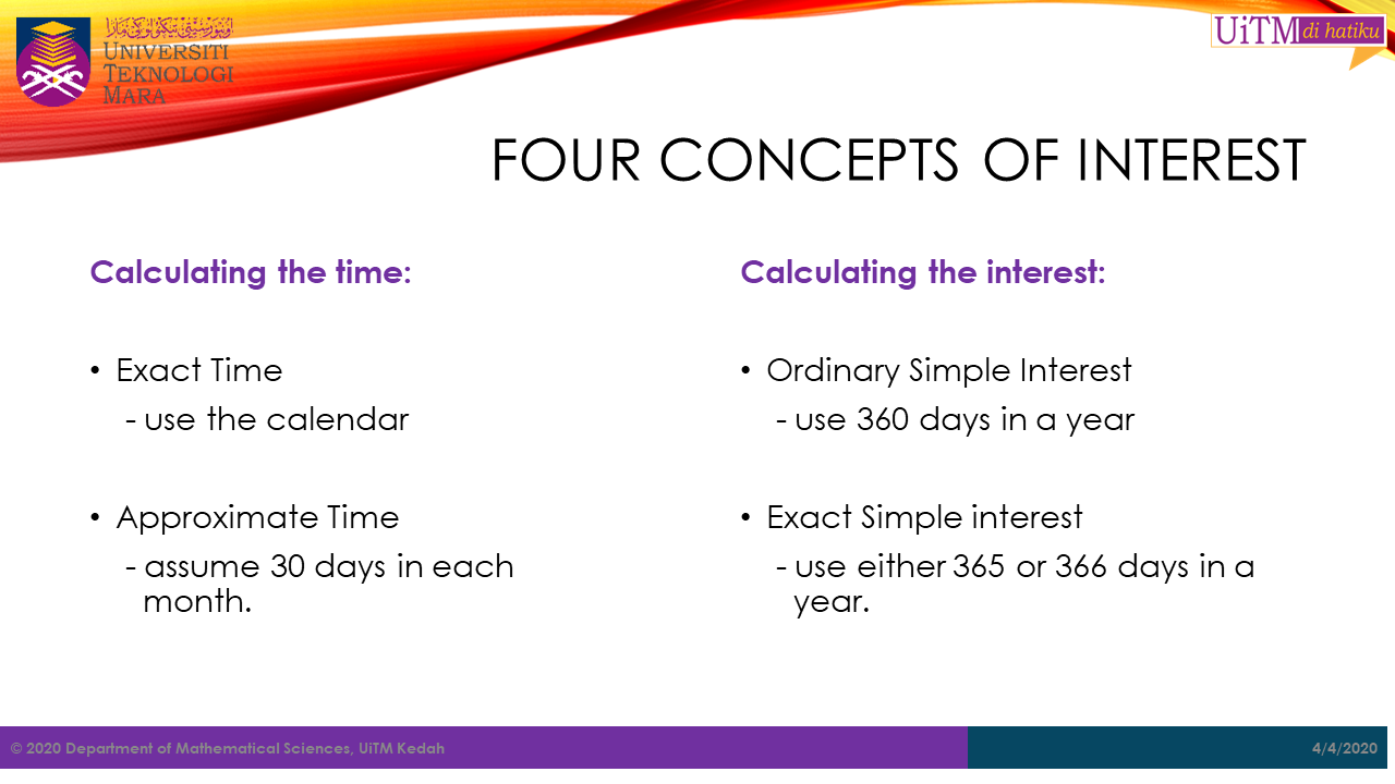 Math sc uitm kedah simple interest
